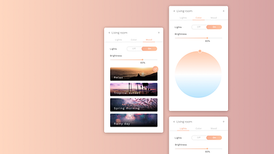 DailyUI #007 - Settings 007 100days app color picker dailyui design figma hue settings smart smart lights smarthome ui