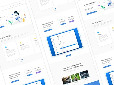 Cloudenly Microsite design product ui userinterface website