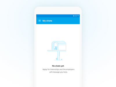 No chats | Internshala app app chat empty empty state figma illustration no message ui