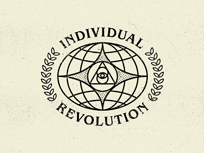 Ortus individual revolution globe grunge logo ortus punk revolution sticker vintage