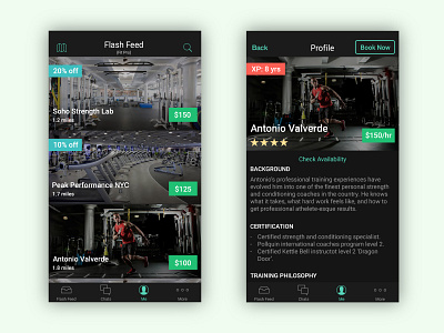 Book personal trainers on-demand app app design deltacron fitness app heyusman ios app mobile product design ui ui design uiux user experience user interface ux