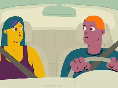 The Council For Sustainable Healing — Animated Video 2d animation animated video art car cartoon character couple doodle hand drawn illustration man mental health relationship styleframe woman