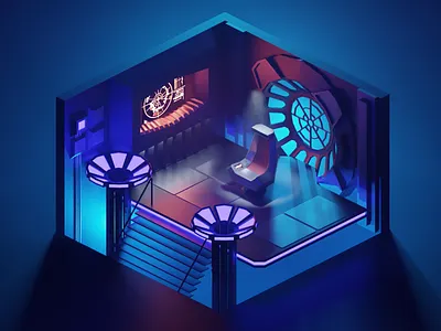 Imperial Throne Room 3d blender diorama fanart illustration isometric low poly lowpoly lowpolyart render room star wars