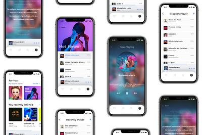 Music Player animation app brand design design system dribbble illustration logo music music player sketch ui upwork ux vector web webapp