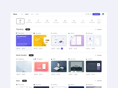 Lavafeed blockchain design platform app blockchain cards category cryptocurrency design e commerce marketplace ui ux