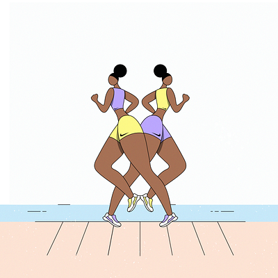 Run, it's your health. You can! adobe illustrator adobe photoshop african woman art artwork characterdesign characters design health illustraion illustrator run running sport vector vector illustration woman women