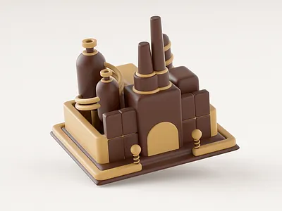 Hover - Chocolate Factory animation branding c4d cartoon child chocolate chocolate bar cute design factory gif hover illustration loop motion