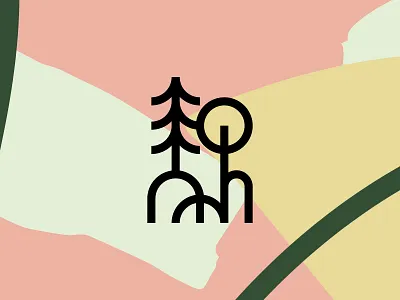The Hills abstract clean hills icon logo modern nature pattern simple tree