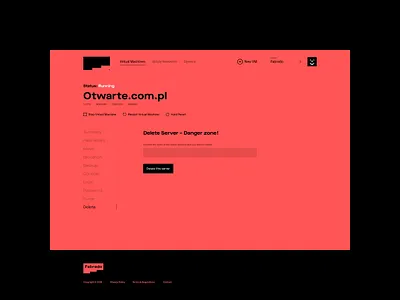 Fabrado - Danger zone! minimalistic typography uidesign web webdesign
