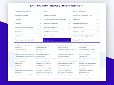 Сategories section category clean design dropdown light list multiple categories subcategories ui web website design