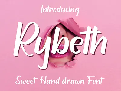 Rybeth - Sweet Hand drawn Font branding casual design font fonts hand lettering handwriting handwritten stylish typeface