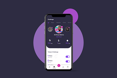 Health And Wellness App adobe adobexd challenge design fitness friends health iphone iphone app iphone x mobile mockup shot ui xddailychallenge