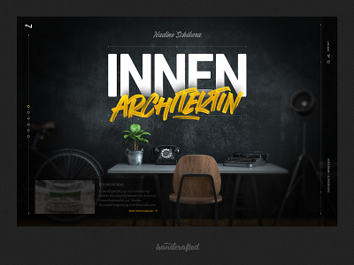Webdesign Interior Designer homepage interior design landingpage screendesign webdesign