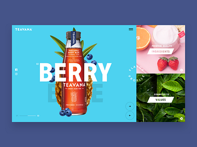 Teavana clean design interface landing photography product typography ui web