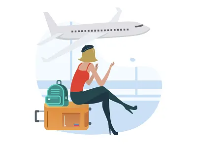 Missed flight connection. adobe illustrator design flat flight booking flights illustration illustrator minimal missed flight plane vector web