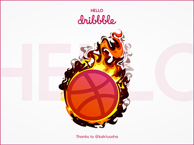 Hello dribbble arzepak celebrating dribbble hello hellodribbble illustration new shot