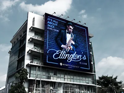 Key Visual for Ellingtons Jazz Club branding clean design jazz photoshop poster print product design typography ux