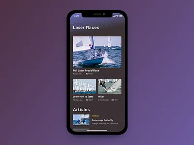 Video List app daily ui design editorial interface ios list minimal mobile mobile app typography ui ux video
