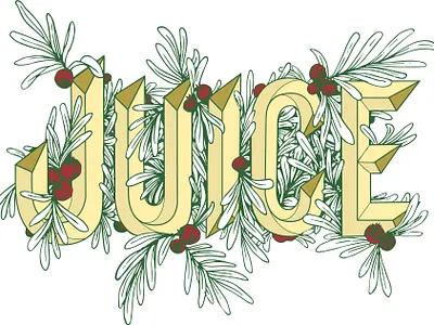 JUICE Typography design handdrawn illustration logo typography vector