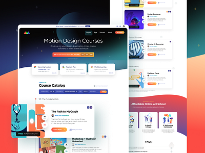 SOM Courses agency agency branding agency landing page brand branding courses design details fun homepage logo motion school of motion schoolofmotion team trendy ui unfold web website