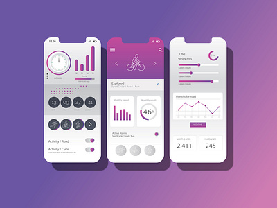 Fitness-app app branding design fitness fitness app graphic design illustrator mobile mobile app mobile app design mobile ui ui ux design uidesign