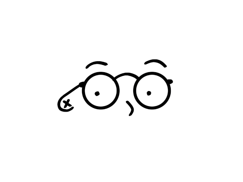 Shot #9831557 animation character design glasses hand hand drawn ignorant illsutration instagram logo outlines simple tips