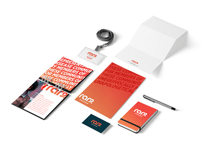 RARE Courage Print Collateral branding design identity branding print typography