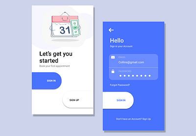 Starter Page app design illustration illustrator ui ux vector web