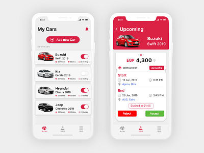 Drov - Car owner App app car design interface mobile mobile app mobile app design mobile ui rent ui uidesign ux