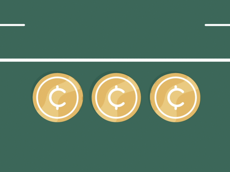 Budgeting Coin Flip 2d 3d aftereffects animation budgeting camera move coin coin flip gif goals illustration loop saving