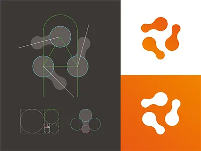 Metaball Triangle Logomark branding grid identity logo logo grid logo system mark metaball metaball logo monogram software software logo tech tech logo