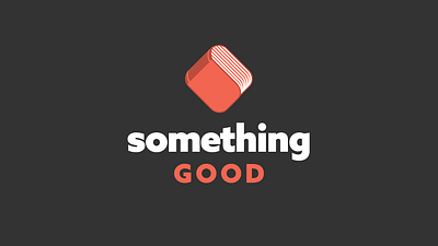 Something Good Logo Concept book books branding iconography illustration