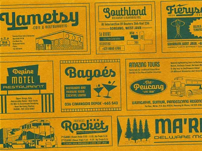 Retro Newspaper Ad & Tickets aiyari display fontbundle hand lettering open type retro script typeface vintage