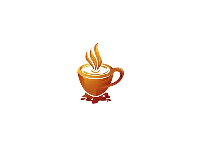 Hot Coffee Logo abstract aroma bean beverage black cafe cappuccino coffee concept cup drink espresso hot latte menu mug restaurant shop steam vintage