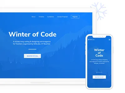 Winter of Code branding design graphicdesign hackathon landingpage registration typography ui uiux user experience user interface design userinterface ux uxdesign winter woc