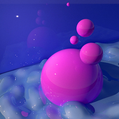 Sphere in her habitat cinema4d cinema4dart concept art design illustration pink spheres