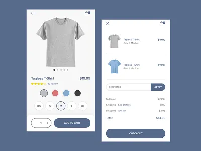 Mobile PDP & Cart ecommerce mobile design pdp uidesign ux