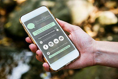 Cartão digital Psicóloga branding business card digital identidade visual illustration logo