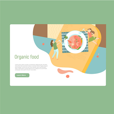 Organic healthy food landing page healthyfood illustration illustrations landingpage organic ui vector vector illustration