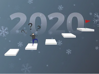 New Year's resolution design illustration snow