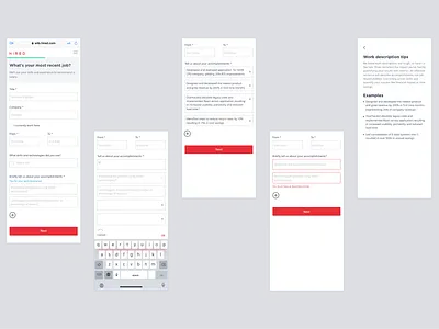 Work History Description Enhancement acquisition growth interaction mobile