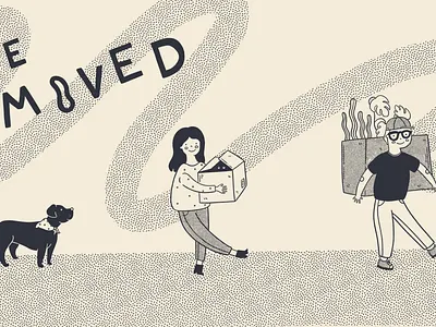 We Moved Illustration illustration move moving texutre
