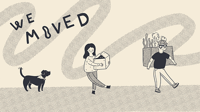 We Moved Illustration illustration move moving texutre