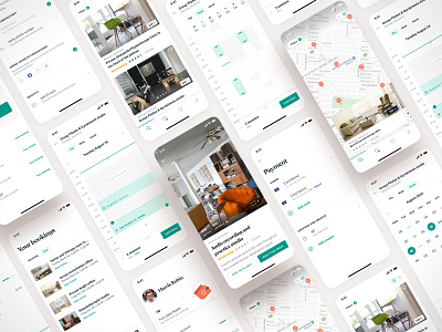 Uplet app screens app app design booking calendar ios map mobile screens ui
