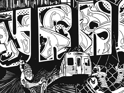 Melbourne Style Kings black white design graffiti graffiti digital illustration melbourne nike trains