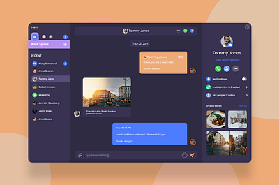 Messenger Desktop messenger messenger app ui design web design website design