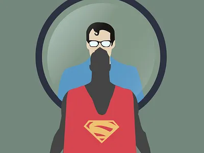 Heroes Have the Right to Bleed adobe clark kent design illustration minimal poster superman