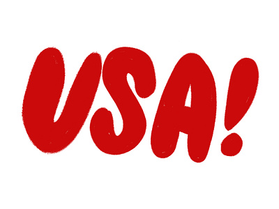 USA! USA! adobe capture adobe fresco america graphic design hand drawn font hand drawn type hand made type illustration lettering typogaphy usa