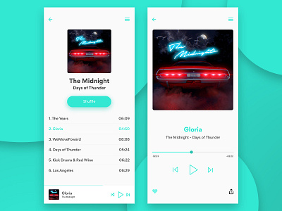 Daily Ui 009 - Music App concept dailychallenge dailyui dailyui009 mobile music music app musicapp product design tourquoise ui ux ux design uxui withe xd