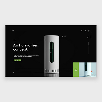 Air humidifier concept air air humidifier concept air humidifier concept app design home typography ui uiux ux web website